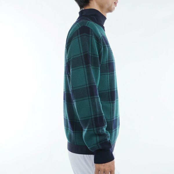ツアーティー TOUR TEE メンズ メンズ バッファローチェックジャカード　クルーネックセーター THMA478 詳細14