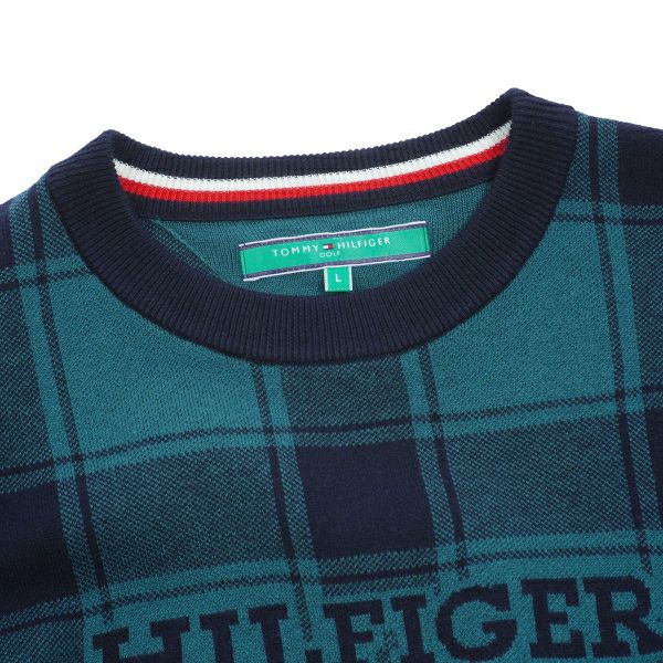 ツアーティー TOUR TEE メンズ メンズ バッファローチェックジャカード　クルーネックセーター THMA478 詳細20