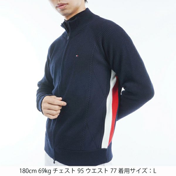 ツアーティー TOUR TEE メンズ メンズ ケーブル　フルジップセーター THMA479 詳細8