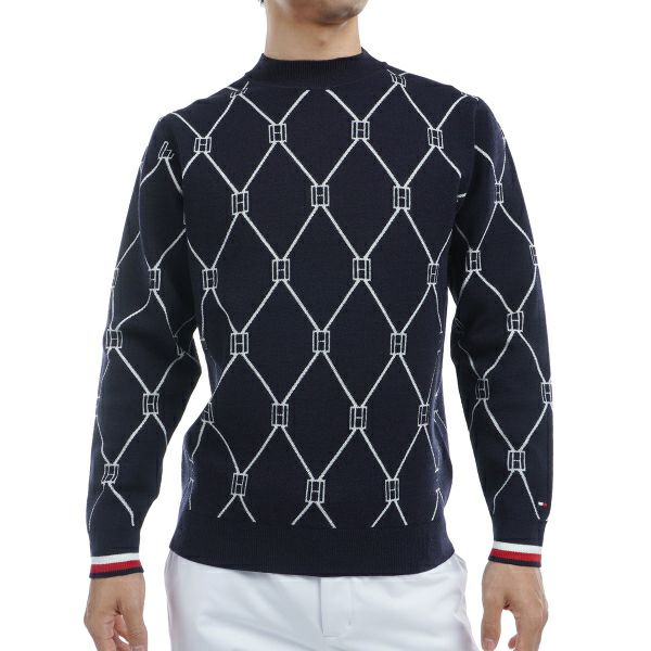ツアーティー TOUR TEE メンズ メンズ モノグラムジャカード　モックネックセーター THMA480 詳細1