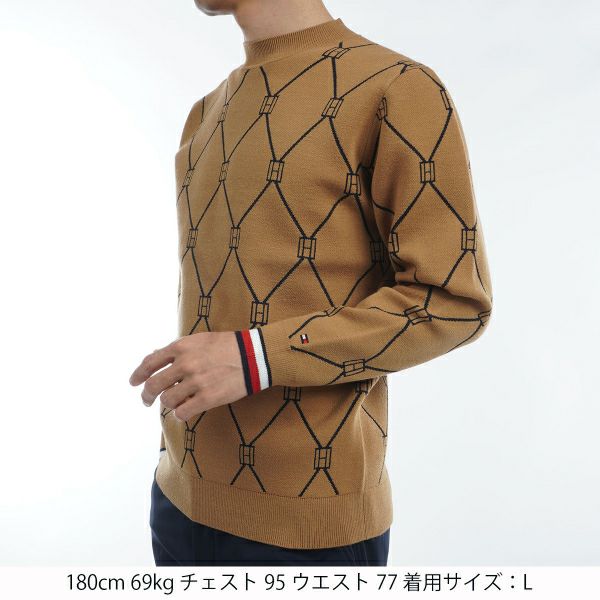 ツアーティー TOUR TEE メンズ メンズ モノグラムジャカード　モックネックセーター THMA480 詳細8