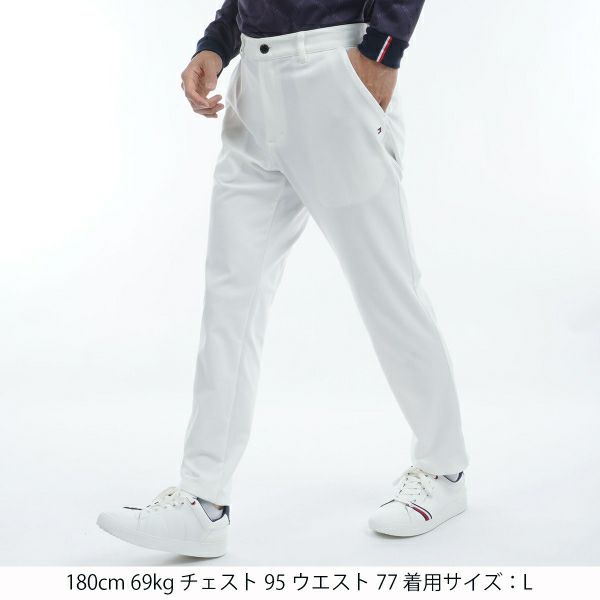 MEN】【ストレッチ】バックメッシュポンチ テーパードパンツ