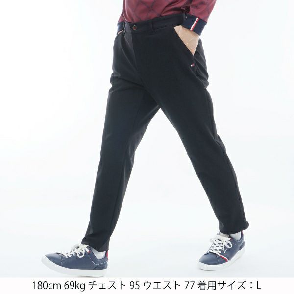 MEN】【ストレッチ】バックメッシュポンチ テーパードパンツ