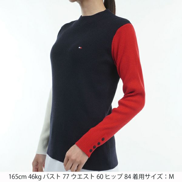 ツアーティー TOUR TEE レディース レディースリブパネルカラ－　ボトルネックセ－タ－ THLA451 詳細4
