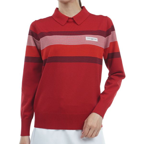 ツアーティー TOUR TEE レディース レディーストリコライン　衿付きセ－タ－ THLA465 詳細4