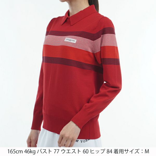 ツアーティー TOUR TEE レディース レディーストリコライン　衿付きセ－タ－ THLA465 詳細12