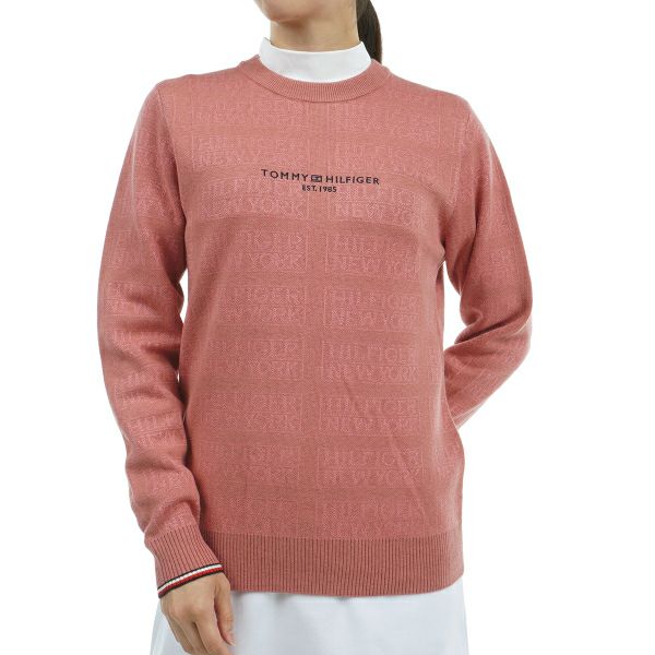 ツアーティー TOUR TEE レディース レディースモノグラムジャカード　クル－ネックセ－タ－ THLA466 詳細4