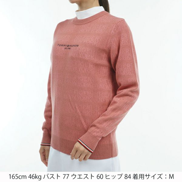 ツアーティー TOUR TEE レディース レディースモノグラムジャカード　クル－ネックセ－タ－ THLA466 詳細12