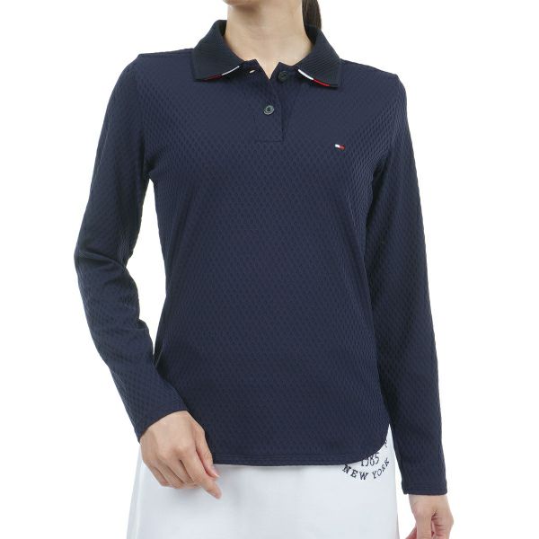 ツアーティー TOUR TEE レディース レディースリンクスジャガ－ド　長袖ポロシャツ THLA468 詳細1