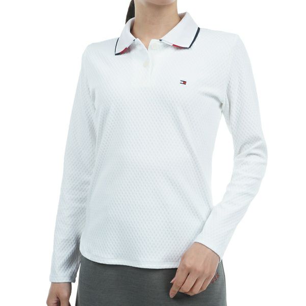 ツアーティー TOUR TEE レディース レディースリンクスジャガ－ド　長袖ポロシャツ THLA468 詳細2