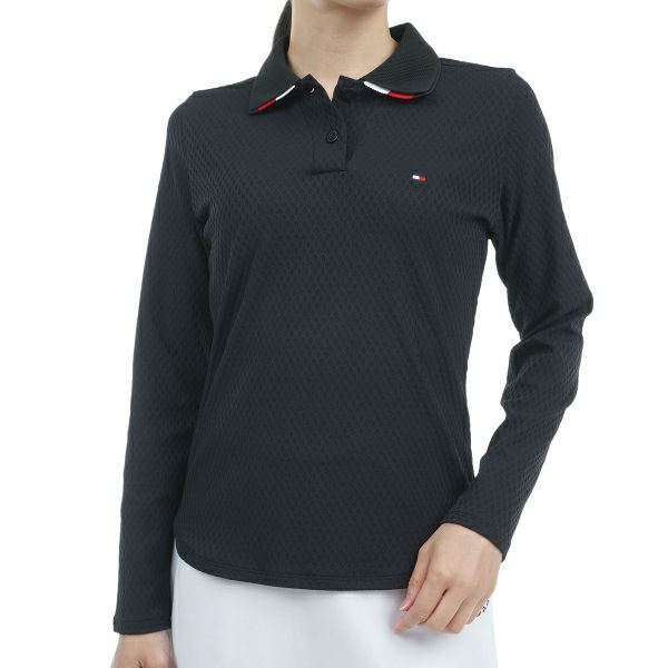 ツアーティー TOUR TEE レディース レディースリンクスジャガ－ド　長袖ポロシャツ THLA468 詳細3