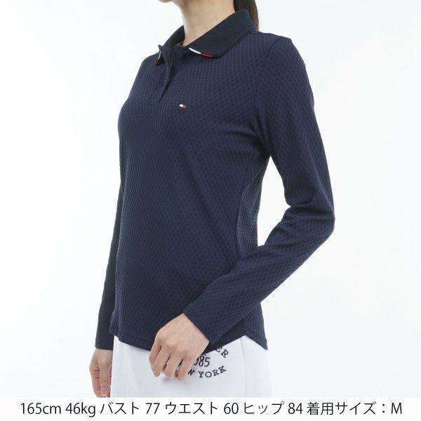 ツアーティー TOUR TEE レディース レディースリンクスジャガ－ド　長袖ポロシャツ THLA468 詳細4