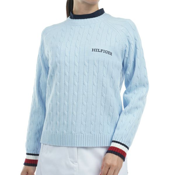 ツアーティー TOUR TEE レディース レディースケ－ブル　クル－ネックセーター THLA478 詳細3