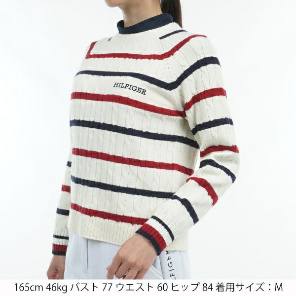 ツアーティー TOUR TEE レディース レディースケ－ブル　クル－ネックセーター THLA478 詳細6