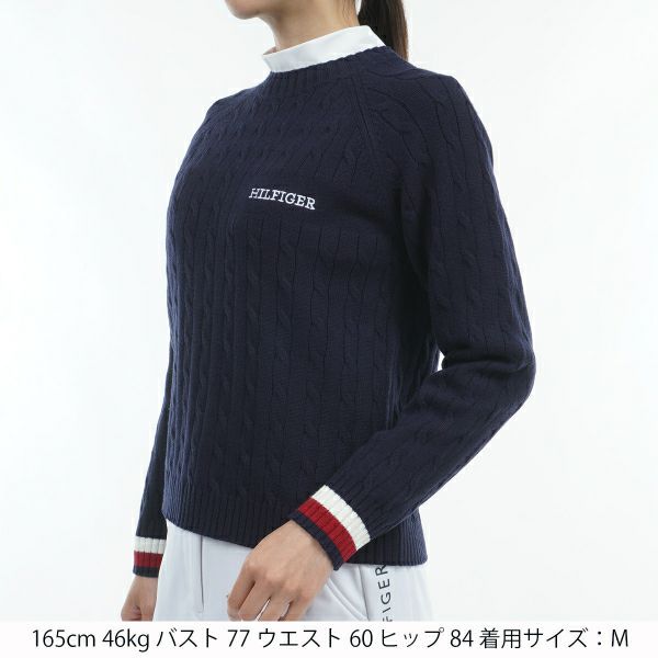 ツアーティー TOUR TEE レディース レディースケ－ブル　クル－ネックセーター THLA478 詳細8