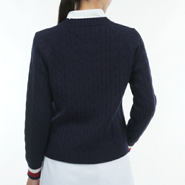 ツアーティー TOUR TEE レディース レディースケ－ブル　クル－ネックセーター THLA478 詳細9