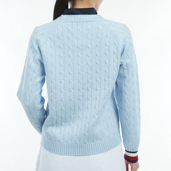 ツアーティー TOUR TEE レディース レディースケ－ブル　クル－ネックセーター THLA478 詳細11