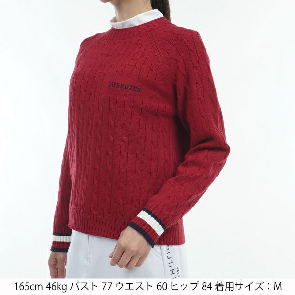 ツアーティー TOUR TEE レディース レディースケ－ブル　クル－ネックセーター THLA478 詳細12