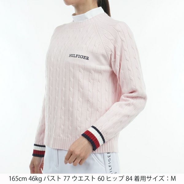 ツアーティー TOUR TEE レディース レディースケ－ブル　クル－ネックセーター THLA478 詳細14
