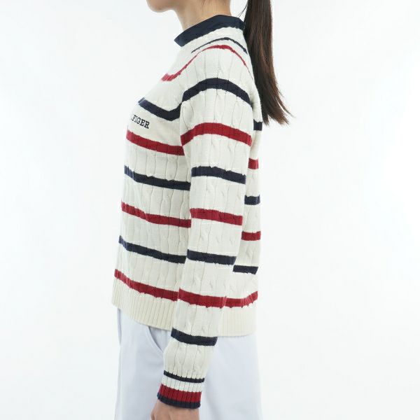 ツアーティー TOUR TEE レディース レディースケ－ブル　クル－ネックセーター THLA478 詳細16