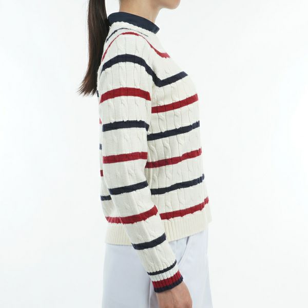 ツアーティー TOUR TEE レディース レディースケ－ブル　クル－ネックセーター THLA478 詳細17