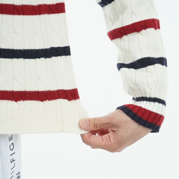 ツアーティー TOUR TEE レディース レディースケ－ブル　クル－ネックセーター THLA478 詳細18