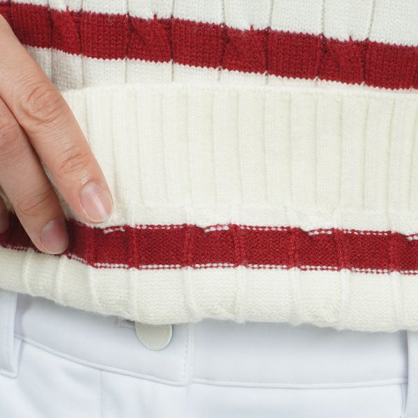 ツアーティー TOUR TEE レディース レディースケ－ブル　クル－ネックセーター THLA478 詳細22