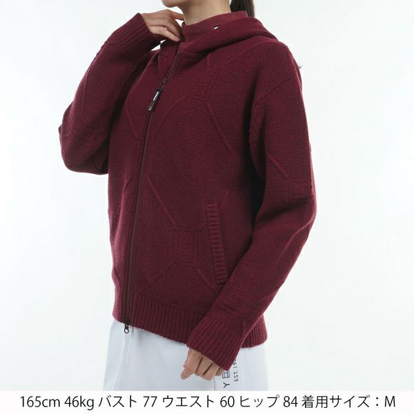 ツアーティー TOUR TEE レディース レディーススケルトンフラッグ　裏地付ZIPセ－タ－ THLA481 詳細4