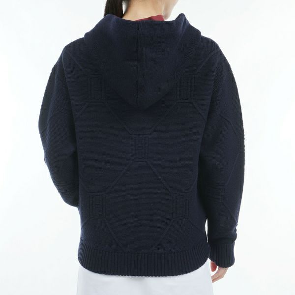 ☆今季・美品☆トミーヒルフィガー スケルトンフラッグ 裏地付ZIPセ－タ－ 40％OFF】[トミー ヒルフィガー ゴルフ]レディーススケルトンフラッグ