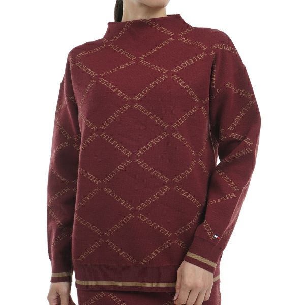 ツアーティー TOUR TEE レディース レディースモノグラムジャガ－ド　ボトルネックセーター THLA485 詳細3