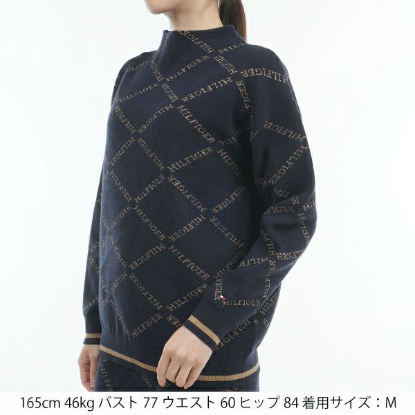 ツアーティー TOUR TEE レディース レディースモノグラムジャガ－ド　ボトルネックセーター THLA485 詳細4