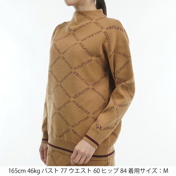 ツアーティー TOUR TEE レディース レディースモノグラムジャガ－ド　ボトルネックセーター THLA485 詳細6