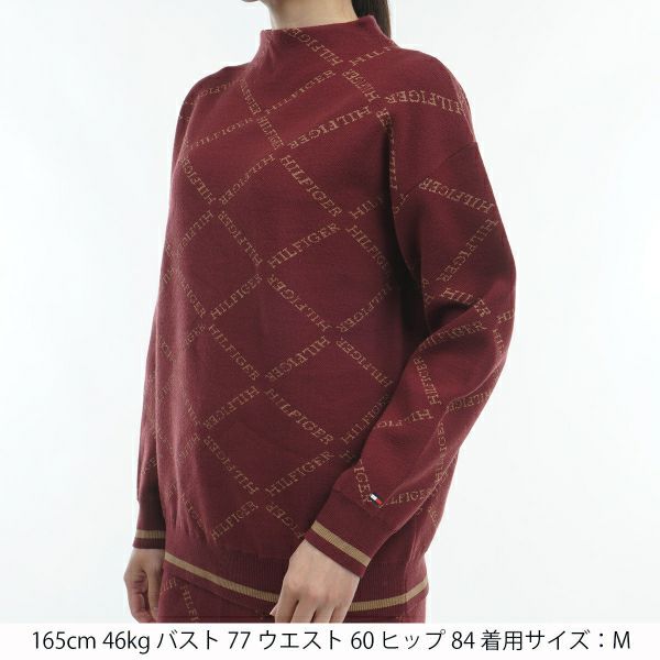ツアーティー TOUR TEE レディース レディースモノグラムジャガ－ド　ボトルネックセーター THLA485 詳細8