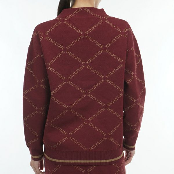 ツアーティー TOUR TEE レディース レディースモノグラムジャガ－ド　ボトルネックセーター THLA485 詳細9