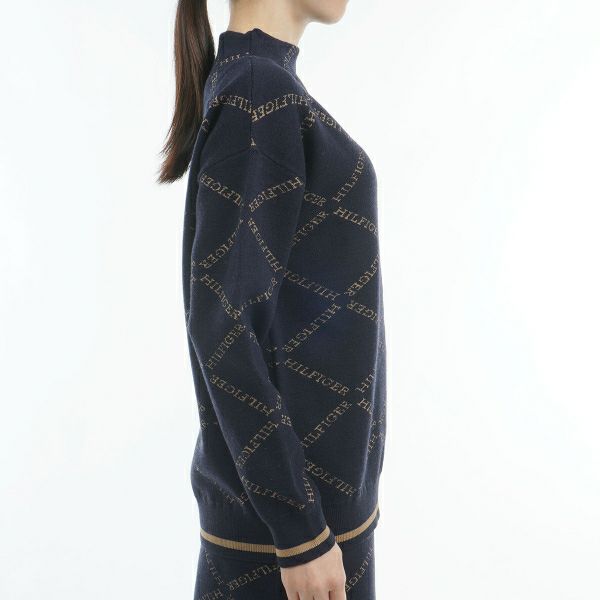 ツアーティー TOUR TEE レディース レディースモノグラムジャガ－ド　ボトルネックセーター THLA485 詳細11