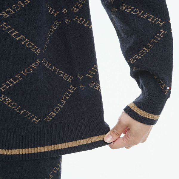 ツアーティー TOUR TEE レディース レディースモノグラムジャガ－ド　ボトルネックセーター THLA485 詳細12