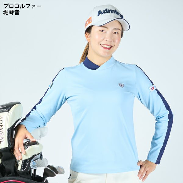 ツアーティー TOUR TEE レディース レディース ストレッチロングスリーブ モックネックシャツ ADLA456 詳細1