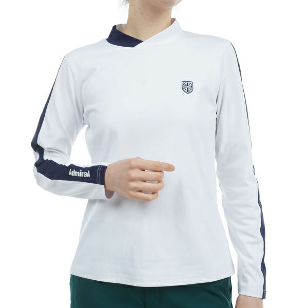 ツアーティー TOUR TEE レディース レディース ストレッチロングスリーブ モックネックシャツ ADLA456 詳細2