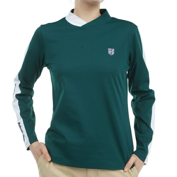 ツアーティー TOUR TEE レディース レディース ストレッチロングスリーブ モックネックシャツ ADLA456 詳細6