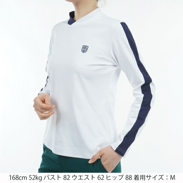 ツアーティー TOUR TEE レディース レディース ストレッチロングスリーブ モックネックシャツ ADLA456 詳細9