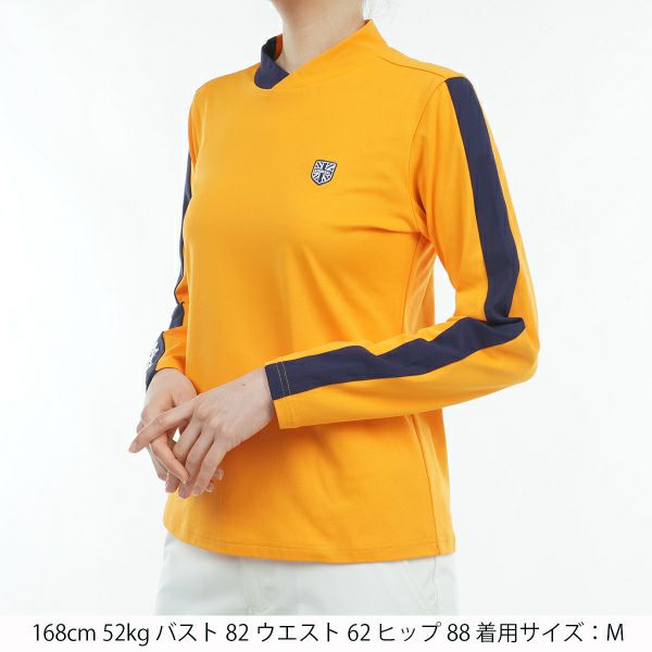 ツアーティー TOUR TEE レディース レディース ストレッチロングスリーブ モックネックシャツ ADLA456 詳細13