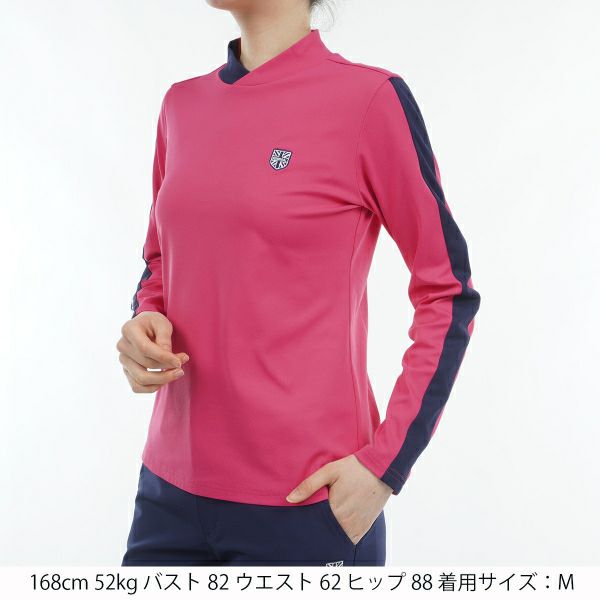 ツアーティー TOUR TEE レディース レディース ストレッチロングスリーブ モックネックシャツ ADLA456 詳細15