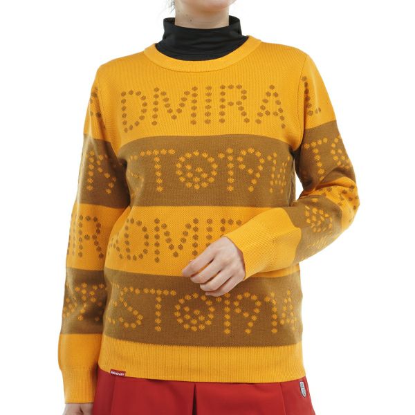 ツアーティー TOUR TEE レディース レディース ゴルフ&ロゴボーダー クルーセーター ADLA464 詳細3