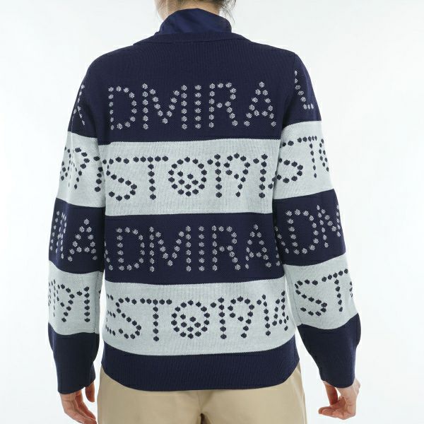 ツアーティー TOUR TEE レディース レディース ゴルフ&ロゴボーダー クルーセーター ADLA464 詳細7