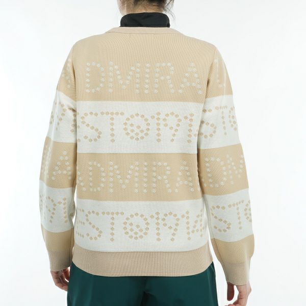 ツアーティー TOUR TEE レディース レディース ゴルフ&ロゴボーダー クルーセーター ADLA464 詳細9