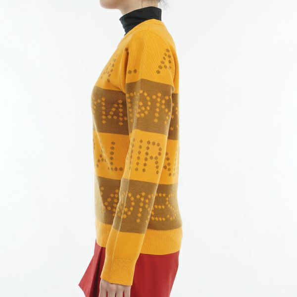 ツアーティー TOUR TEE レディース レディース ゴルフ&ロゴボーダー クルーセーター ADLA464 詳細12