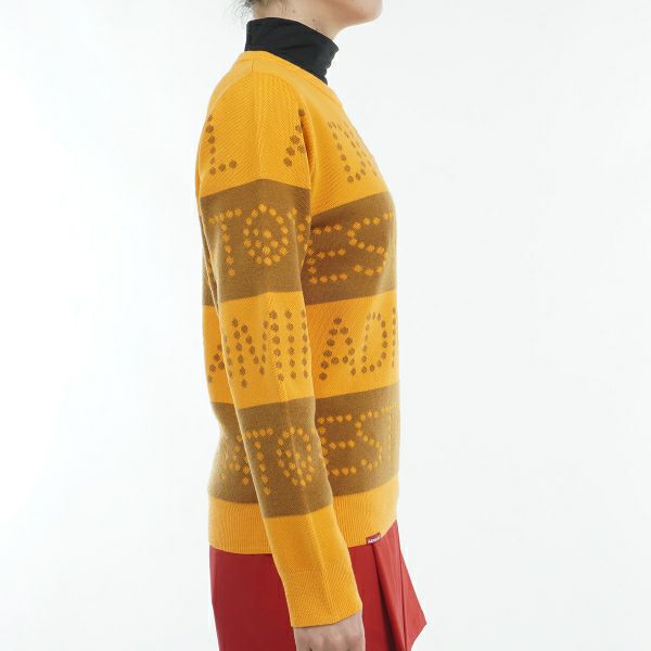 ツアーティー TOUR TEE レディース レディース ゴルフ&ロゴボーダー クルーセーター ADLA464 詳細13