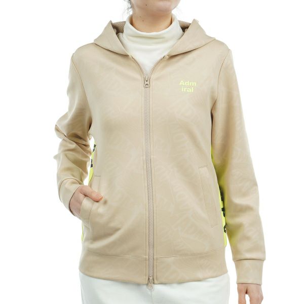 ツアーティー TOUR TEE レディース レディース エンボスロゴ ダンボール フルジップパーカ ADLA467 詳細1