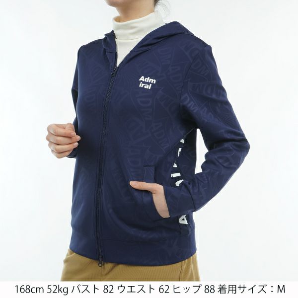ADMIRALGOLFアドミラルゴルフ　フルジップ　レディースL【美品】 30％OFF】[アドミラル ゴルフ]レディース エンボスロゴ