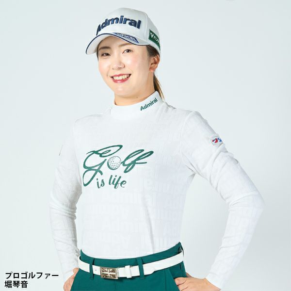 ツアーティー TOUR TEE レディース レディース ゴルフ&ロゴ ロングスリーブ モックシャツ ADLA468 詳細1